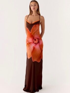Peppermayo Night Drive Maxi Backless Dress